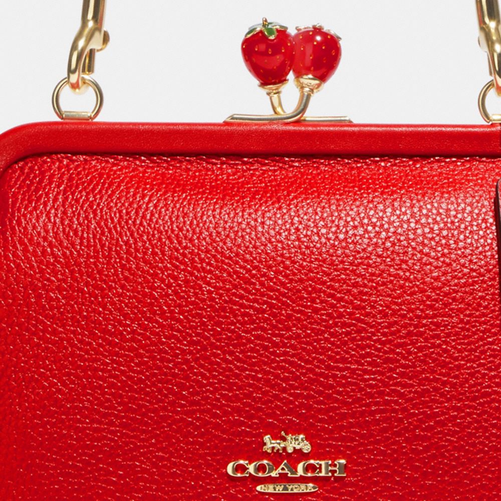 COACH Nora Kisslock Crossbody Bag in Red