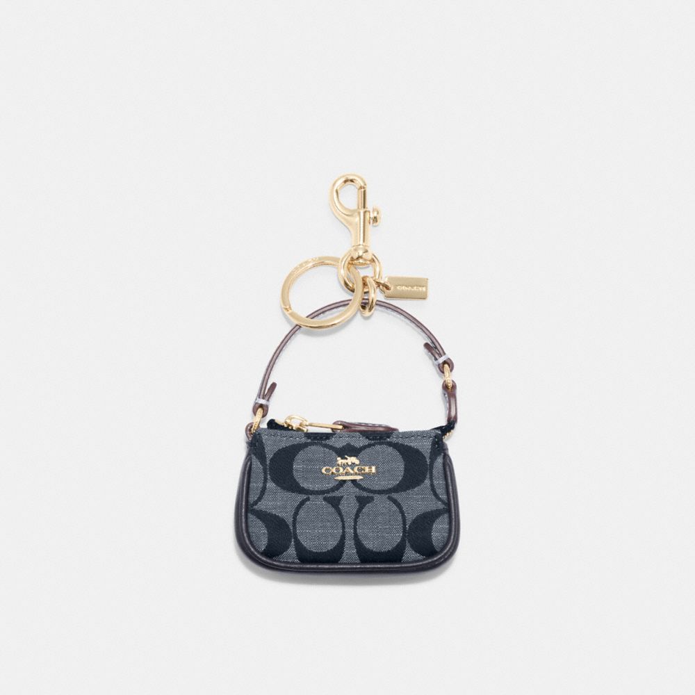 COACH® | Mini Nolita Bag Charm In Signature Chambray