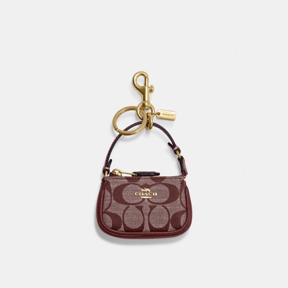 COACH®  Mini Val Duffle Bag Charm In Signature Chambray
