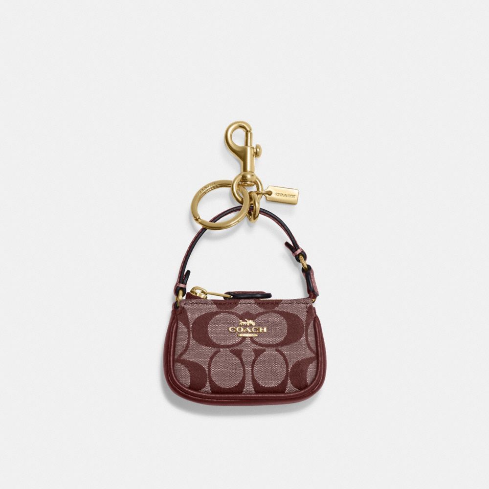 Coach CH340 Mini Nolita Bag Charm In Signature Chambray IN Light Blue