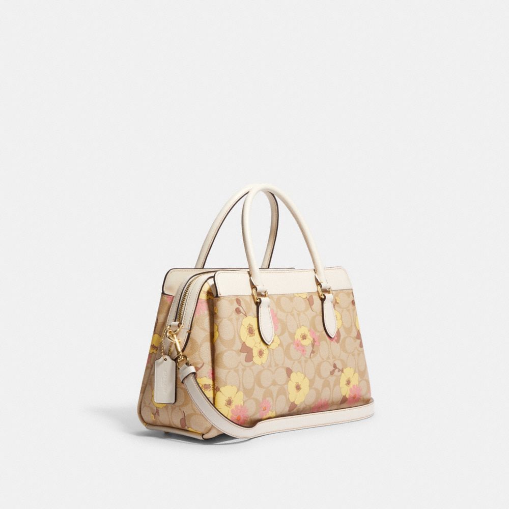 Coach Light Khaki Logo Floral Mini Rowan Crossbody Bag, Best Price and  Reviews
