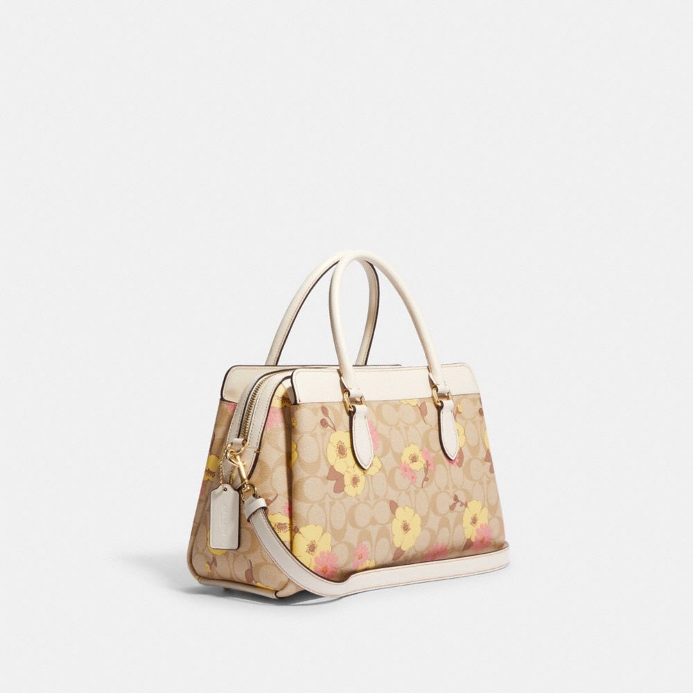 COACH®  Darcie Carryall In Signature Canvas With Floral Cluster Print