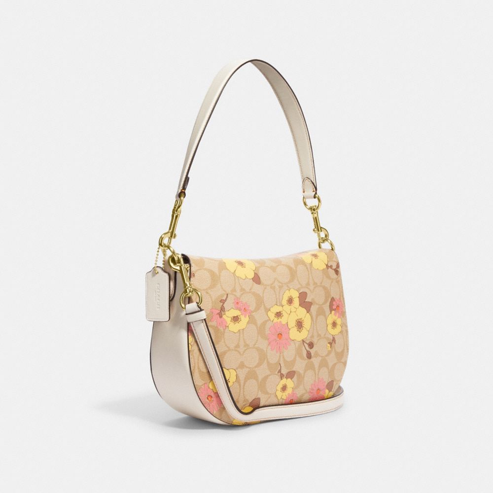 Coach elle hobo on sale in signature canvas