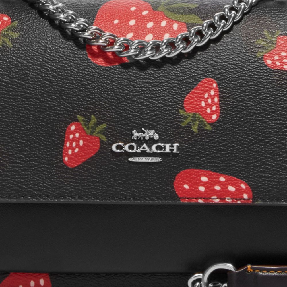 COACH®,Mini Klare Crossbody With Wild Strawberry Print,,Detail View
