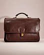 COACH®,VINTAGE METROPOLITAN BRIEF,Glovetanned Leather,Brass/Brown,Front View