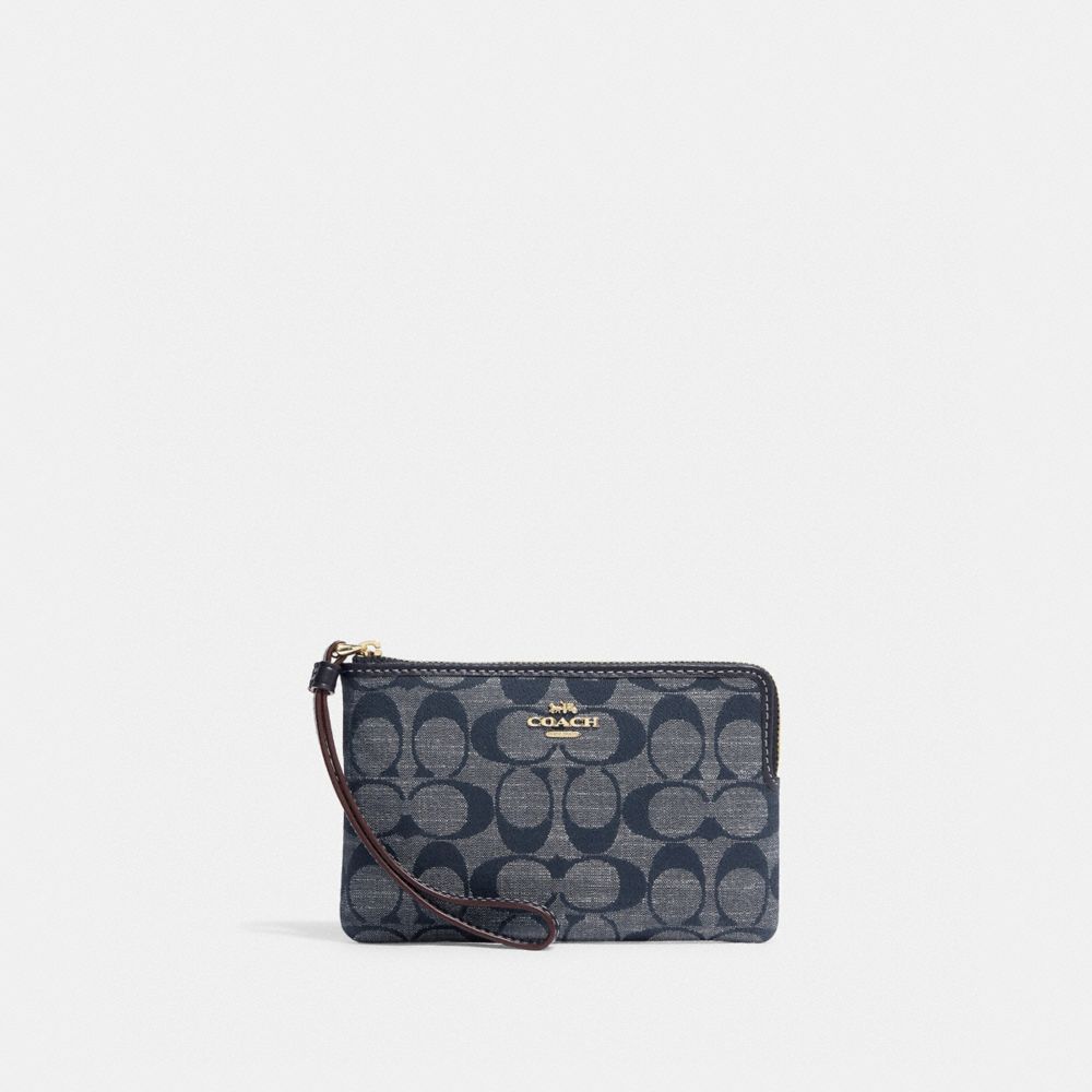 Coach single best sale zip wristlet