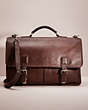 COACH®,VINTAGE WALL STREET BRIEFCASE,Leather,Brass/Brown,Front View