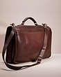 COACH®,VINTAGE WALL STREET BRIEFCASE,Leather,Brass/Brown,Angle View