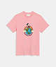 COACH®,DISNEY X COACH T-SHIRT,Cotton/Polyester,Red,Front View