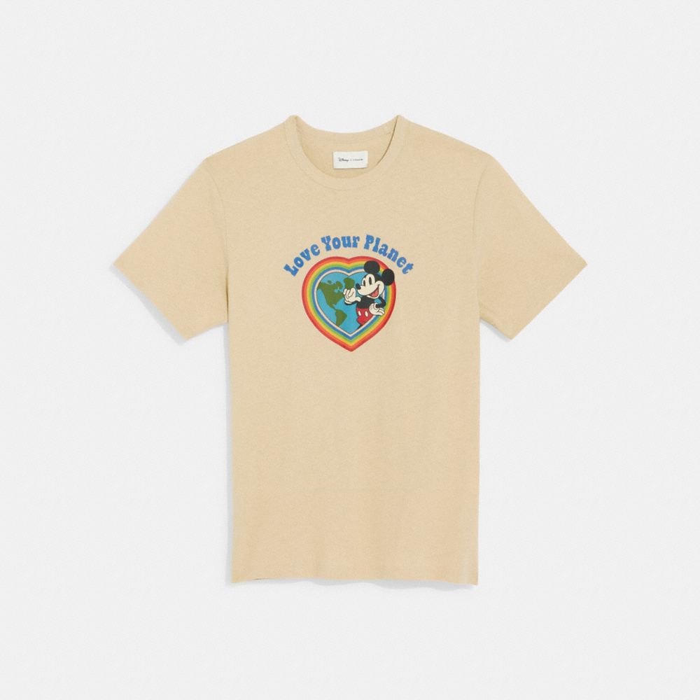 COACH®,T-SHIRT DISNEY X COACH,Coton/polyester,Coquille d'oeuf,Front View