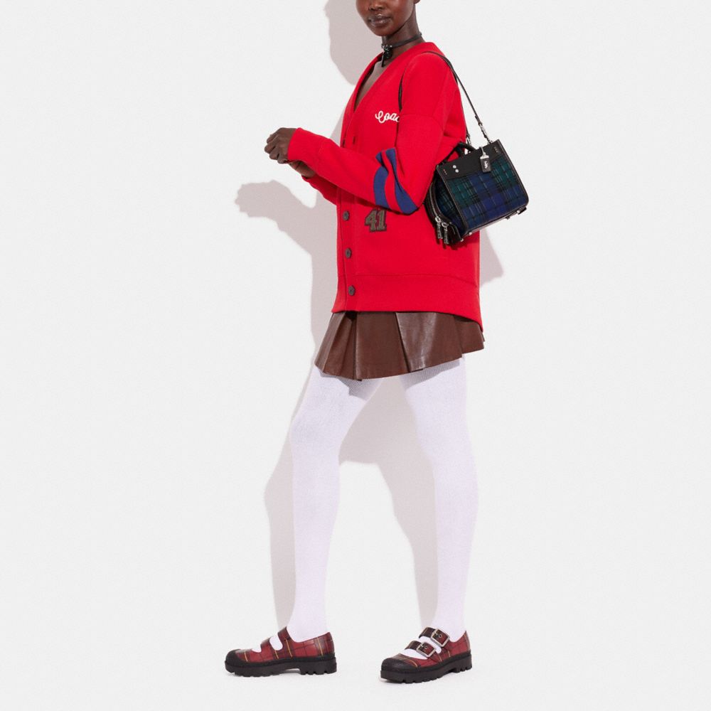 COACH®,Rogue 20 With Plaid Print,Crossbody,Color Block,Stitching,Day Party,Multi Color,Detail View