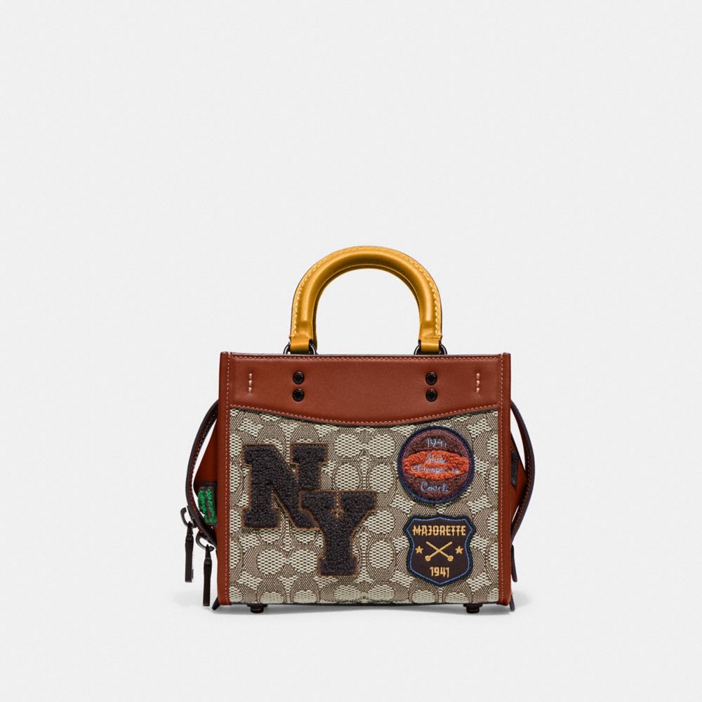 COACH® | Rogue 20 In Signature Textile Jacquard With Varsity Patches