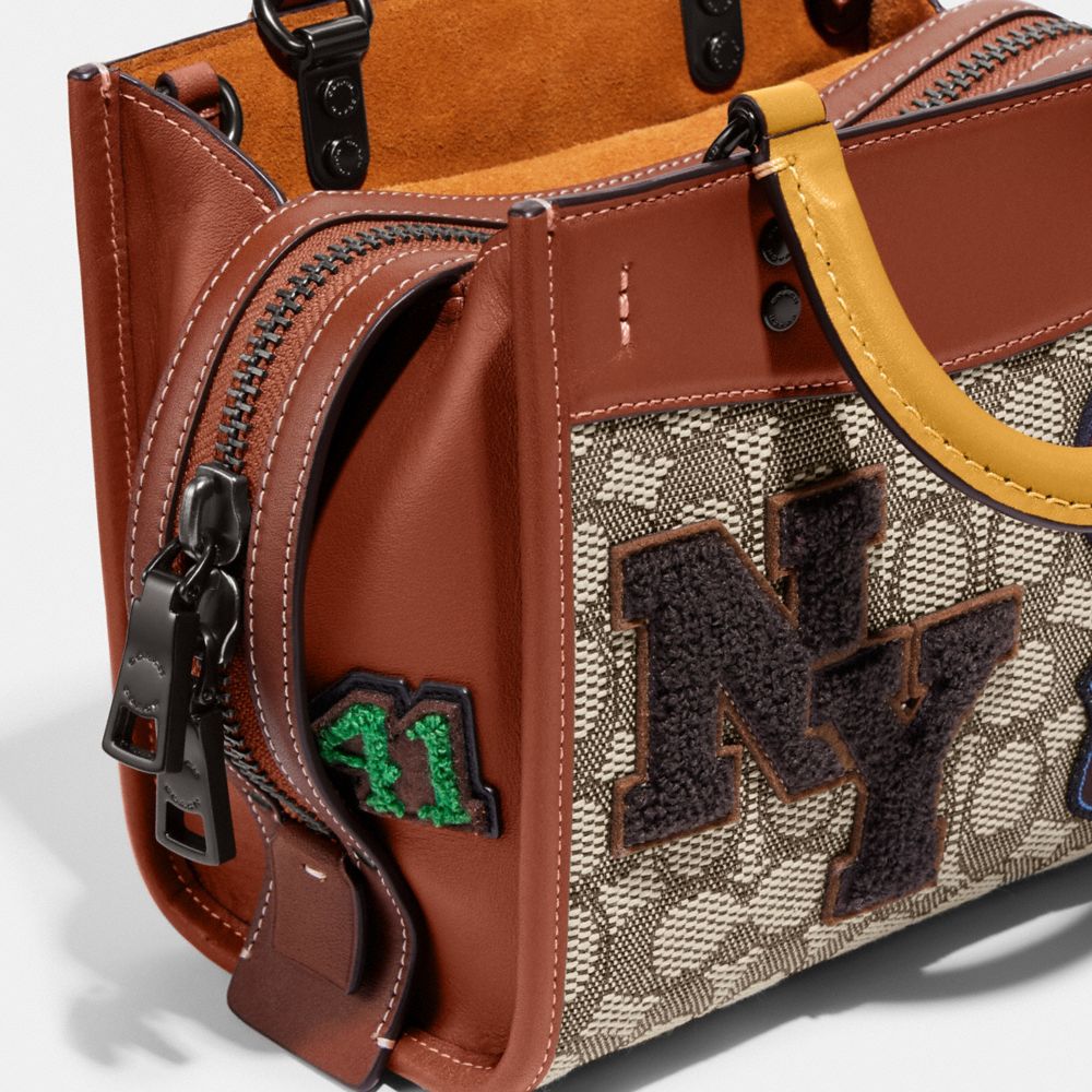 COACH® | Rogue 20 In Signature Textile Jacquard With Varsity Patches