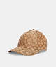 COACH®,SIGNATURE JACQUARD BASEBALL HAT,Khaki,Front View