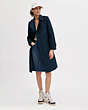 COACH®,TRENCH COAT,Cotton/Polyester,Navy,Scale View
