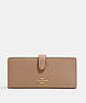 COACH®,PORTEFEUILLE FIN,Or/Taupe,Front View