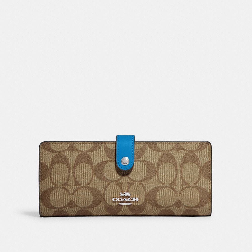 COACH® | Slim Wallet In Signature Canvas