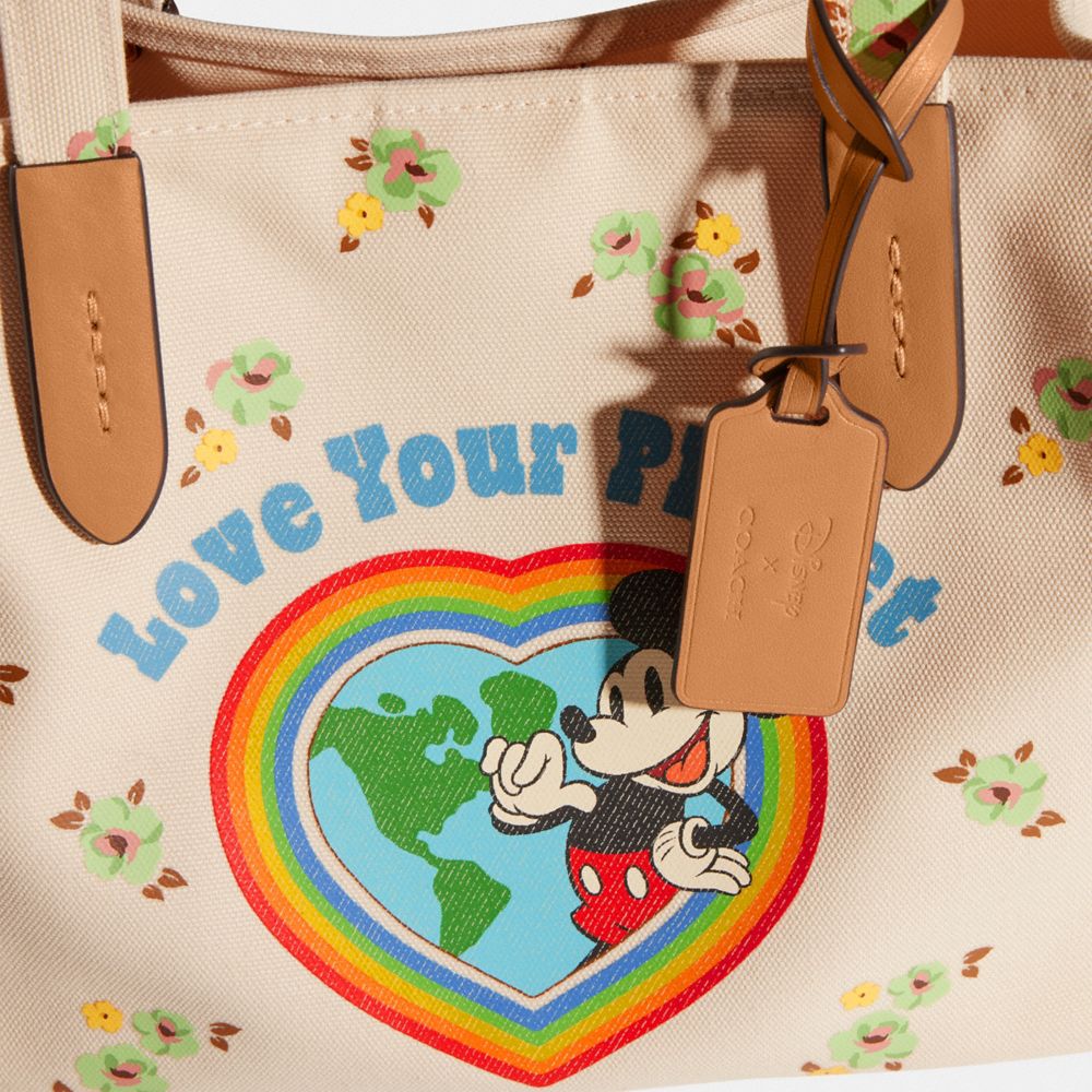COACH Tote Bag C2080-3707 Signature Disney Avenue Mickey Mouse PVC whi –