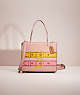 COACH®,RESTORED CASHIN CARRY 22 WITH TROMPE L'OEIL PRINT,Glovetanned Leather,Brass/Light Blush Multi,Front View