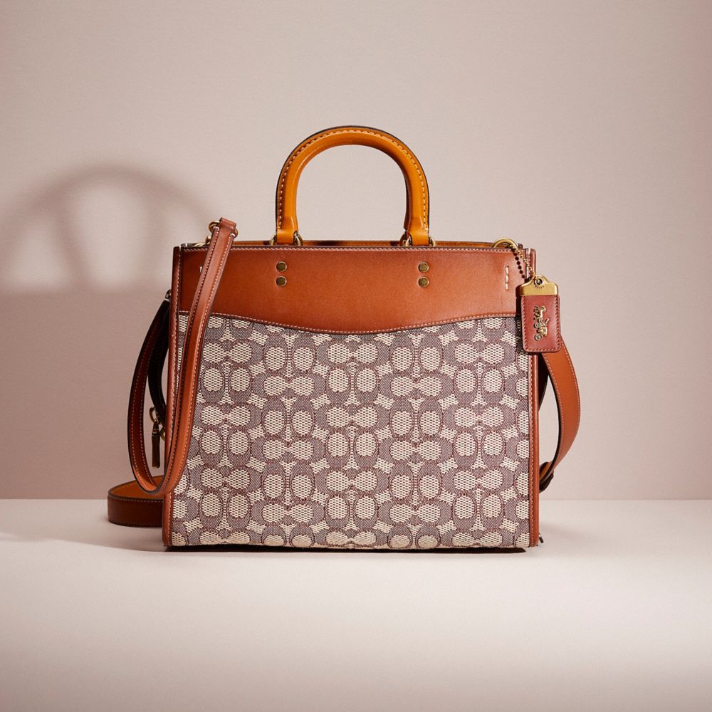 Coach Signature Textile Jacquard Micro Rogue Bag, Crossbody Bags, Clothing & Accessories