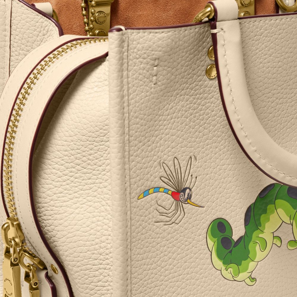 Disney X Coach Rogue 25 in Regenerative Leather with Mickey Mouse