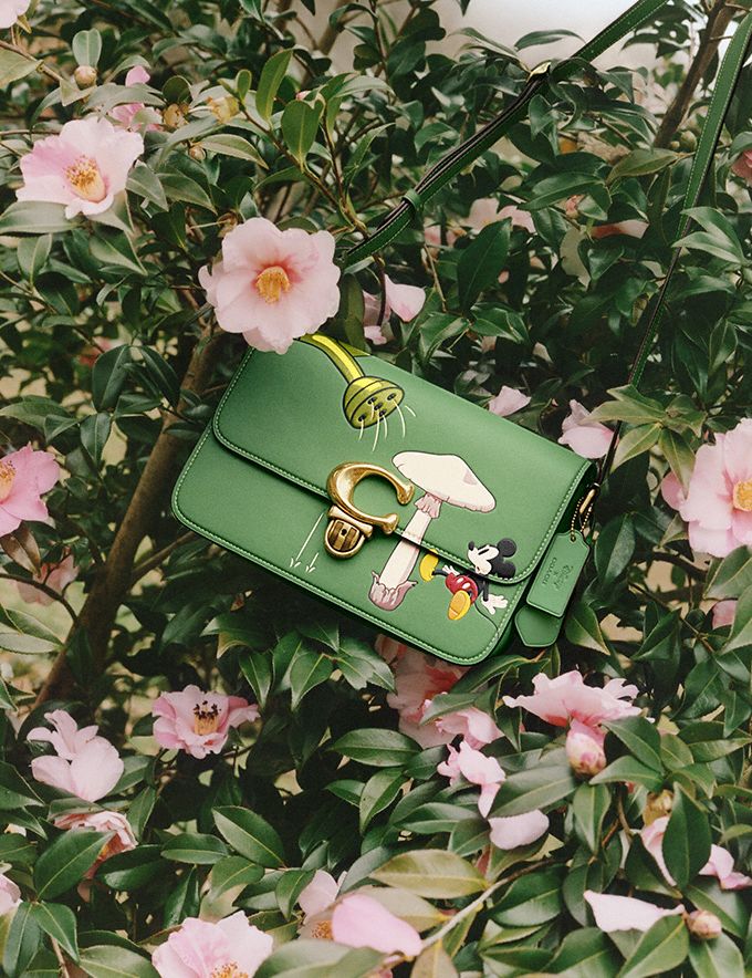 Disney X Coach Studio Shoulder Bag With Mickey Mouse And Watering Can