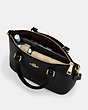 COACH®,MINI GALLERY CROSSBODY IN SIGNATURE CANVAS,pvc,Small,Gold/Brown Black,Inside View, Top View