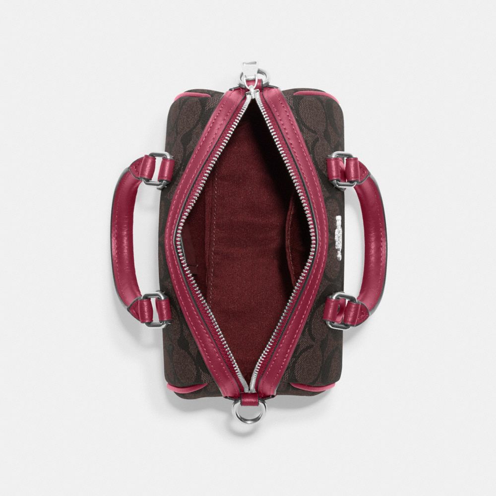 COACH®,ミニ ローアン クロスボディ・シグネチャー キャンバス,ミニバッグ&お財布ショルダー,