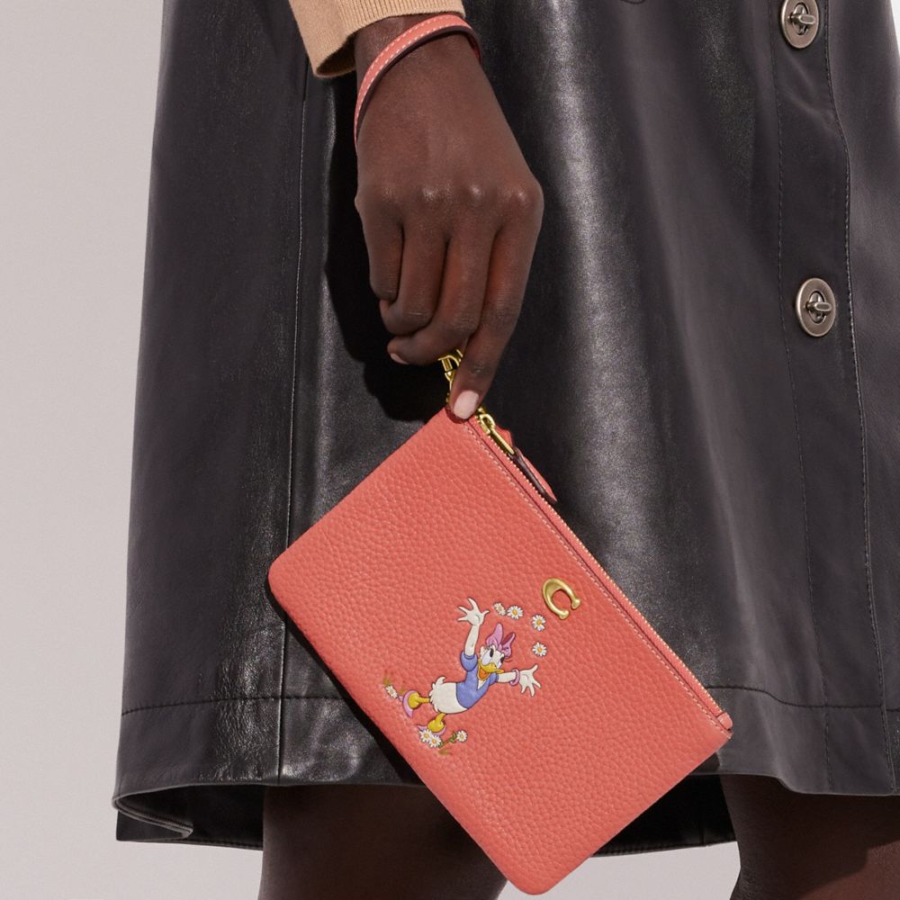 COACH®  Disney X Coach Small Wristlet In Regenerative Leather