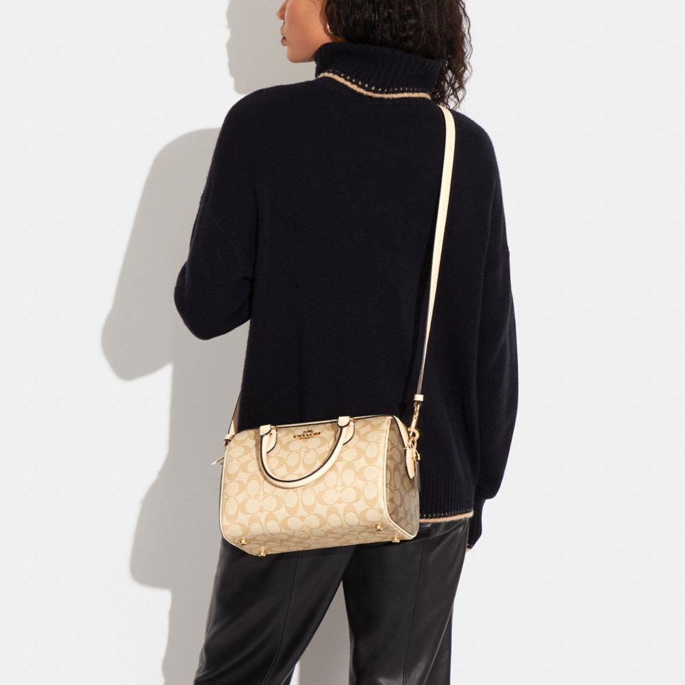 Coach Mini Rowan Satchel In Blocked Signature Canvas CH160 – Luxe Paradise