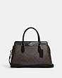COACH®,DARCIE CARRYALL IN SIGNATURE CANVAS,pvc,Medium,Anniversary,Gold/Brown Black,Front View