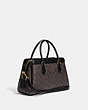 COACH®,DARCIE CARRYALL IN SIGNATURE CANVAS,pvc,Medium,Anniversary,Gold/Brown Black,Angle View