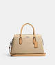 COACH®,DARCIE CARRYALL IN COLORBLOCK,Silver/Sandy Beige Multi,Front View