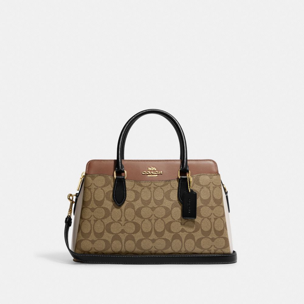 Coach Brown Signature Coated Canvas and Leather Mini Sierra Satchel Ba