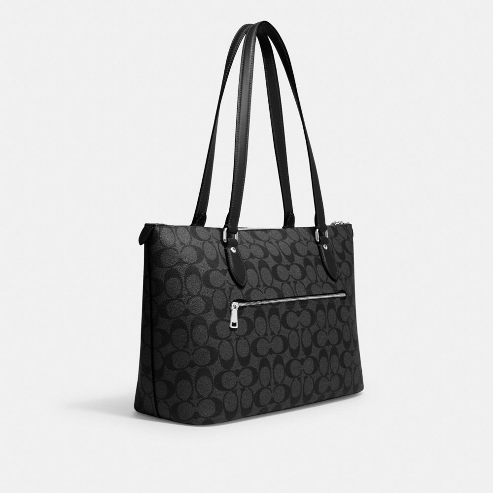 Coach Purse: F17948 Signature Black Monogram Tote Bag