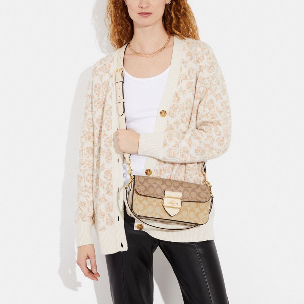 Coach Outlet Morgan Shoulder Bag In Blocked Signature Canvas in