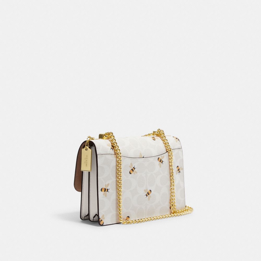 Coach Phone Crossbody in Signature Canvas with Bee Print