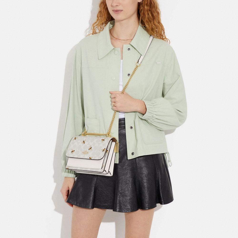 COACH®,Klare Crossbody Bag In Signature Canvas With Bee Print,,Detail View