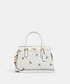 COACH®,MINI DARCIE CARRYALL BAG IN SIGNATURE CANVAS WITH BEE PRINT,Medium,Gold/Chalk/Glacier White Multi,Front View