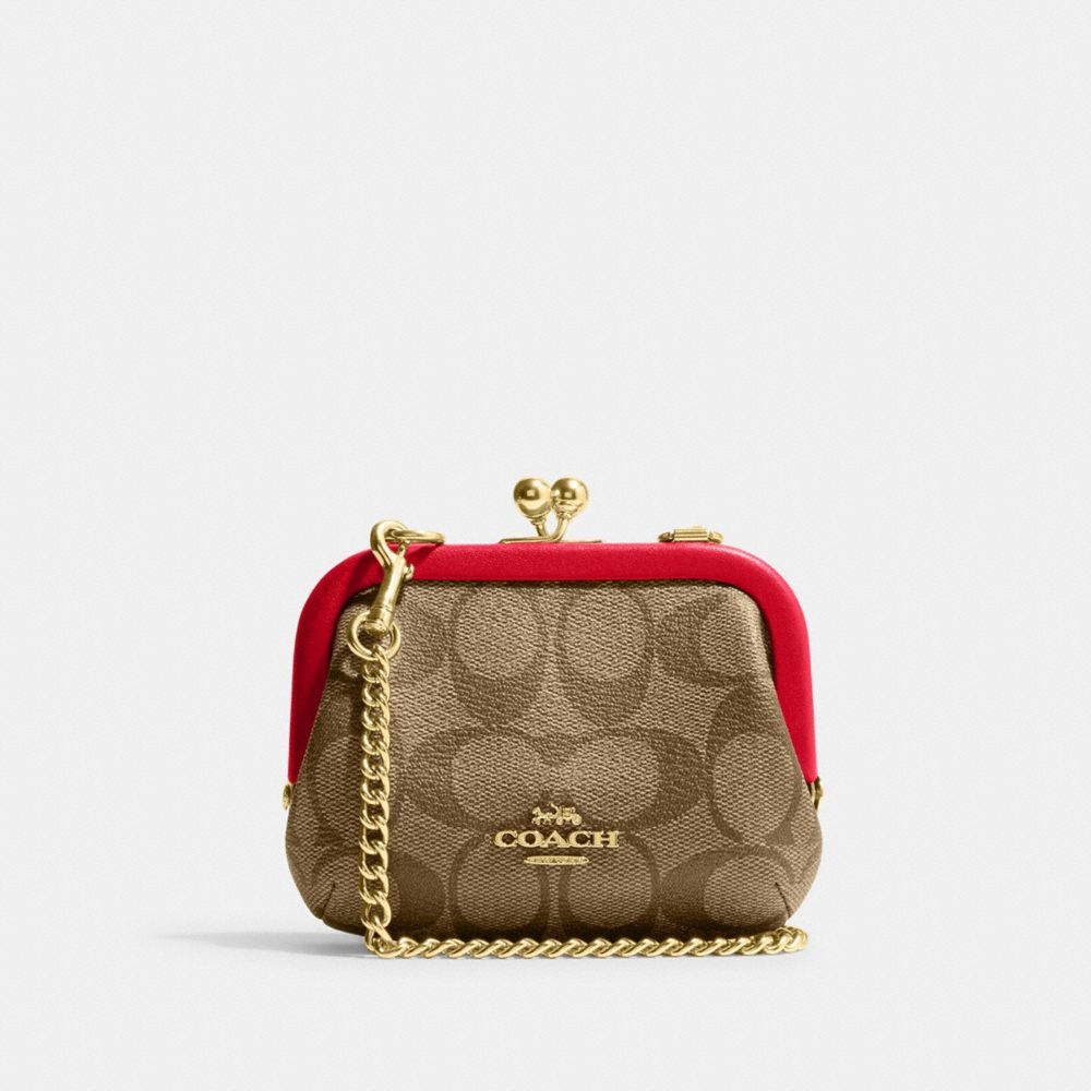 COACH Nora Kisslock Crossbody Bag in Red