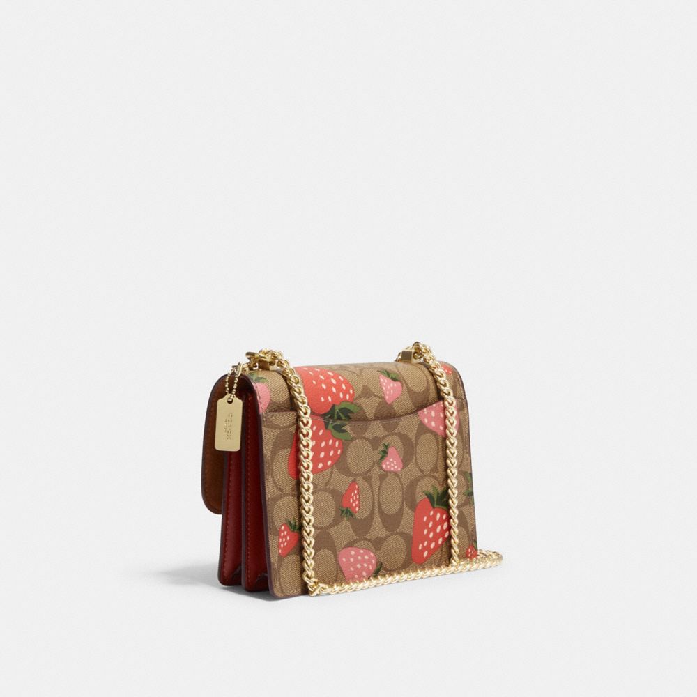 Coach Outlet Multifunction Card Case With Wild Strawberry Print in