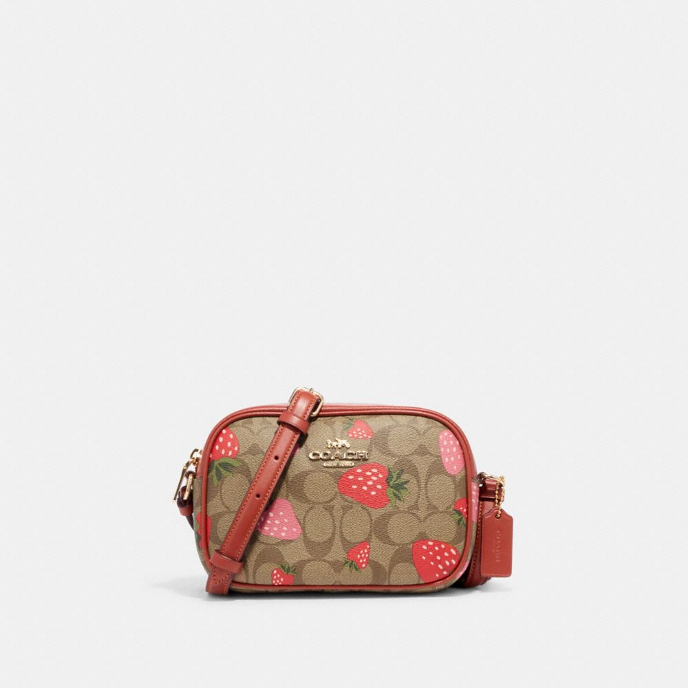 Coach Outlet Nolita 19 In Signature Canvas With Strawberry Print