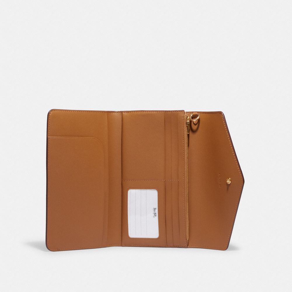 COACH® | Travel Envelope Wallet In Signature Canvas With Wild