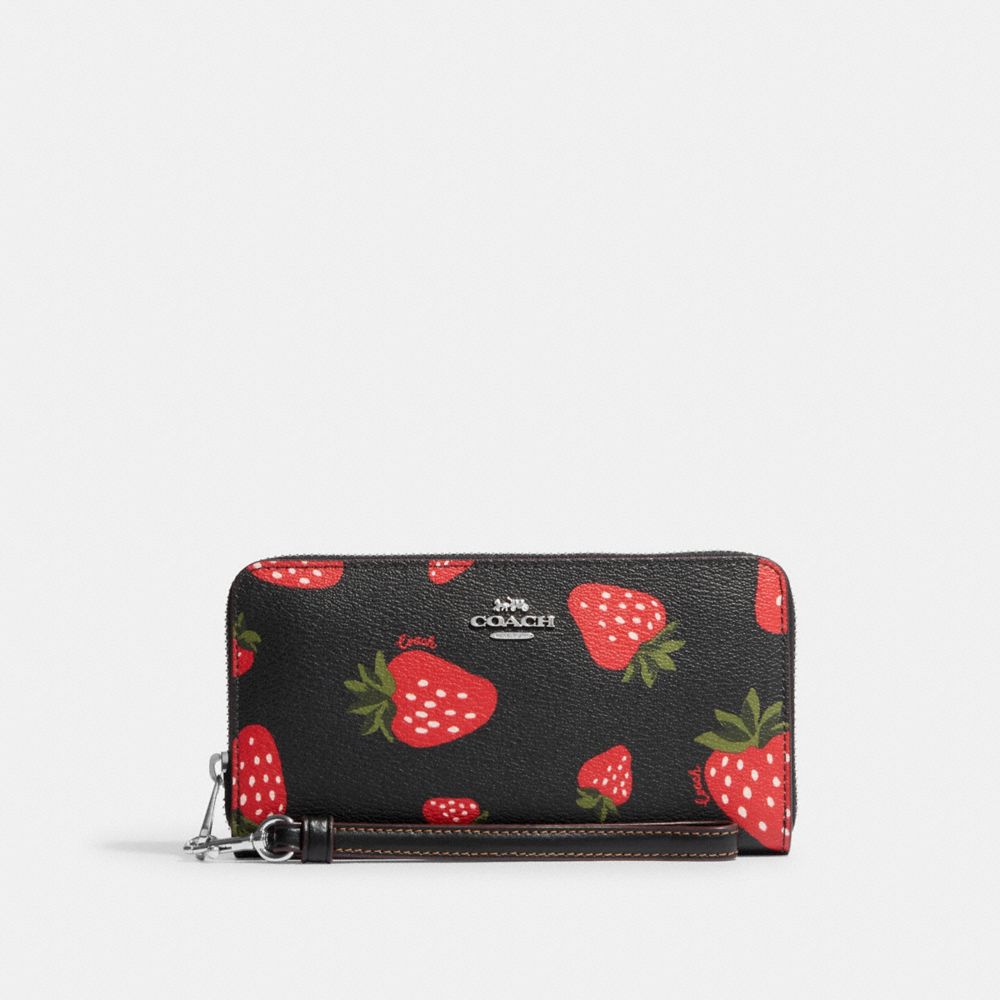 Coach, Bags, Coach Accordion Zip Wallet With Cherry Print