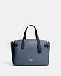 COACH®,HANNA CARRYALL BAG,Mixed Material,Large,Silver/Washed Chambray Multi,Front View