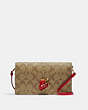 Anna Foldover Clutch Crossbody In Signature Canvas With Strawberry