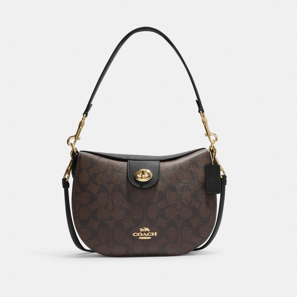 COACH® | Ella Hobo In Signature Canvas