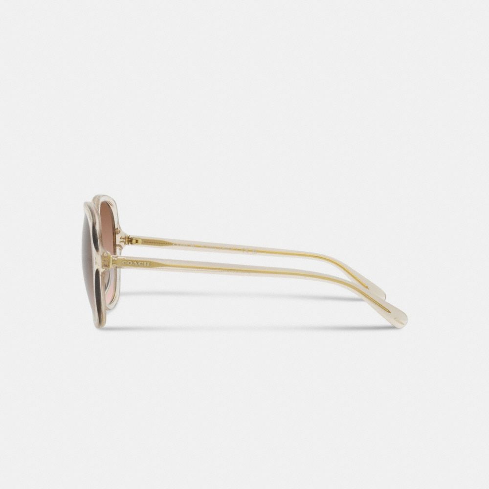 COACH®,Oversized Round Sunglasses,,Alternate View