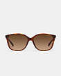 COACH®,EMBEDDED WIRE SQUARE SUNGLASSES,Dark Tortoise,Inside View,Top View
