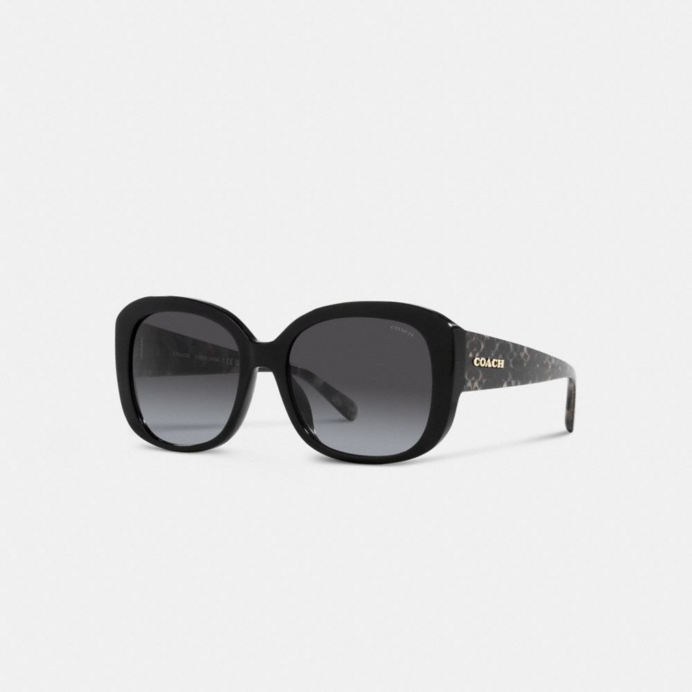 Black Black Signature Signature Oversized Square Sunglasses